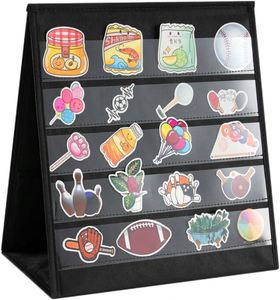 5-Tier Double-Sided Non-Woven Fabric Teaching Aids Tabletop <b>Pocket</b> Chart 16x13inch Foldable Portable High Quality - Product Image 1