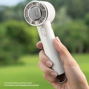 مروحة تبريد صغيرة تعمل بالبطارية ومروحة تبريد يدوية مجانية 5 سرعة قابلة لإعادة الشحن صغيرة ومحمولة مع ضغط الثلج - Product Image 6