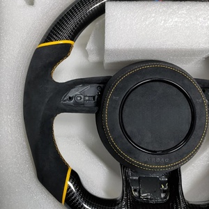 Volant de voiture en fibre de carbone forgée à fond plat avec alcantara pour <span class=keywords><strong>Audi</strong></span> A4 B8 B8.5 A6 C7 C7.5 <span class=keywords><strong>S</strong></span> <span class=keywords><strong>Line</strong></span> 2011 2012 2013 2014 2015 2016 - Product Image 5