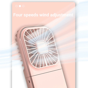 Wholesale <b>Mini</b> Portable Outdoor Hand Fan Hanging Neck USB Charging 3000mAh Battery Powered 180 Folding Wireless <b>Table</b> Air - Product Image 4