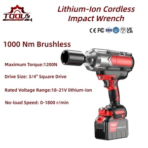 Clé à chocs électrique sans balais 12V 1000Nm à couple élevé, sans fil, au lithium-ion, puissante, pour réparation automobile et bricolage, OEM - Product Image 1