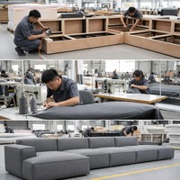 Canapé modulaire moderne en tissu, fauteuil de réception commercial pour hall d'hôtel