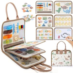 Libro Sensorial de Fieltro Montessori para Niños, Juguete de Actividades y Desarrollo - Product Image 1