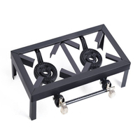 Cuisinière multifonction robuste en fonte pour gaz naturel, avec brûleurs à gaz pour usage domestique et wok