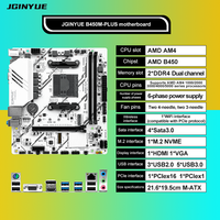 JGINYUE Carte mère de jeu de bureau DDR4 B450M-PLUS nouvelle interface de disque dur SATA à double canal de mémoire