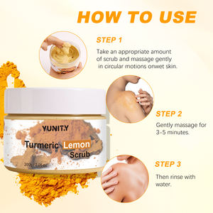 Zerdeçal ve Limon Vücut Peelingi, Gliserin İçeren Yüz İçin Peeling, Nemlendirici ve Beyazlatıcı, Tüm Cilt Tipleri İçin - Product Image 2