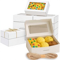 Lot de 30 boîtes cadeaux en carton alimentaire pour desserts, cupcakes et plus, 9x6x3 pouces (blanc) – Boîte à gâteaux, boîte à biscuits, boîte à gâteaux