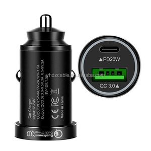 ที่ชาร์จในรถยนต์อัจฉริยะรุ่นใหม่ PD+QC3.0 PD20W ช่องเสียบ USB คู่ และพอร์ต Type-C สำหรับชาร์จโทรศัพท์มือถือแบบเร็ว ที่ชาร์จในรถยนต์อเนกประสงค์ - Product Image 1