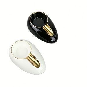 Cendrier en céramique en forme d'œuf au design nordique simple, avec logo personnalisé, pour hôtel et usage domestique, cendriers en porcelaine - Product Image 2