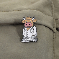 Bovins cheval docteur émail broches jamais fatigué j'apprécie travailler broches revers Badge bijoux accessoires cadeau pour les amis