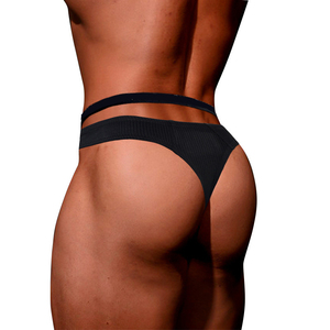 Culottes string pour homme CELINNE taille basse, avec logo imprimé en V sur la ceinture, poche extensible, confort quotidien, sous-vêtements sexy pour homme - Product Image 3