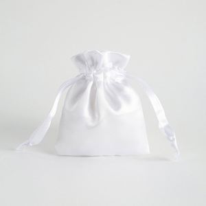 12x16cm Custom Logo Satin Fabric Jewelry <b>Case</b> Silky Storage Pouch for Bracelet <b>Earrings</b> Necklace Ring Gift - Product Image 2