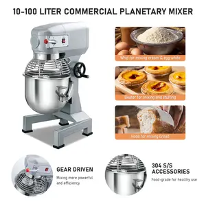 Mezclador de masa planetario de cocina multifunción comercial 10 15 20 30 litros máquina mezcladora eléctrica para pasteles de huevos y alimentos