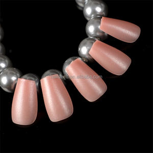 Appuyez sur les ongles court cercueil/carré <span class=keywords><strong>faux</strong></span> ongles rose nacré mat <span class=keywords><strong>faux</strong></span> ongles Art pour femmes et filles 6 couleurs - Product Image 4