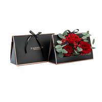 Décoration de mariage, arrangement de fleurs triangulaires, boîte cadeau recyclable de qualité supérieure, boîte cadeau en carton pliable, boîte cadeau portable pour fleurs