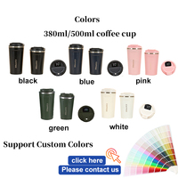 TY 380ml 510ml en stock gobelets intelligents en acier inoxydable à double paroi avec affichage LED de la température