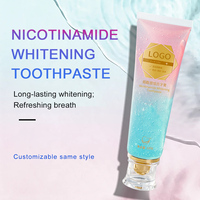 Pasta de dientes de niacinamida de dos colores personalizada para refrescar el aliento y blanquear los dientes accesorios multiusos
