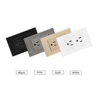 Interrupteurs et prises murales FIKO American Standard Thaïlande/US/Type universel avec USB/Type-C/GFCI/Prise de courant et interrupteur d'éclairage