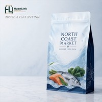 Sachets de café métallisés personnalisés en petites séries avec fermeture éclair, fond plat à 8 soudures latérales, pochette verticale pour emballage alimentaire