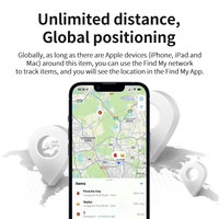 Localizador Inteligente con Certificación MFI, Material Plástico, Cordón, Llavero, Rastreador GPS, Resistente al Agua IP65, Personalizable