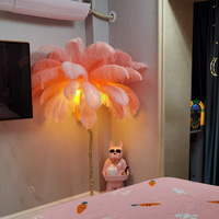 Lampes sur pied en arc LED nordiques de luxe en gros OEM, lampada da terra, plumes rétro, lampes sur pied en plumes pour la décoration de la maison et des hôtels