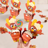 Boîte à dragées pliable en papier sur le thème de Thanksgiving pour la décoration de fête et l'arrangement de cadeaux pour les réunions