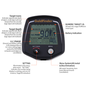 เครื่องตรวจจับทองคำความไวสูง GF2 เครื่องตรวจจับโลหะใต้ดิน เครื่องค้นหาสมบัติทางโบราณคดี ขายส่ง - Product Image 5