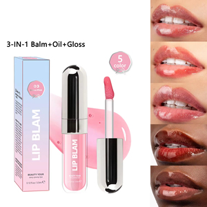 Brillo Labial 3 en 1 de Venta Caliente al por Mayor, <span class=keywords><strong>Color</strong></span> Intenso y Brillante como el Agua, Retención de <span class=keywords><strong>Color</strong></span>, Embellece tus Labios Sensuales y Voluminosos - Product Image 1