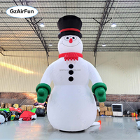 Bonhomme de neige gonflable géant de Noël, grand bonhomme de neige gonflable d'extérieur pour la cour, le centre commercial, la décoration de vacances