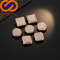 Boutons-pression carrés en alliage de zinc certifiés REACH, placage écologique sans nickel, pour jeans et vêtements, logo personnalisé, fabricant OEM