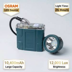 Lampe frontale <span class=keywords><strong>LUNA</strong></span> IP67, batterie <span class=keywords><strong>Li</strong></span>-ion 10400 mAh, 26 heures d'autonomie, écran d'affichage, lampe frontale pour mineur - Product Image 1