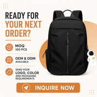 Sac à dos pour ordinateur portable léger OEM personnalisé de 14 pouces avec fermeture éclair frontale verticale, poche antivol et pendentif astronaute pour usage quotidien