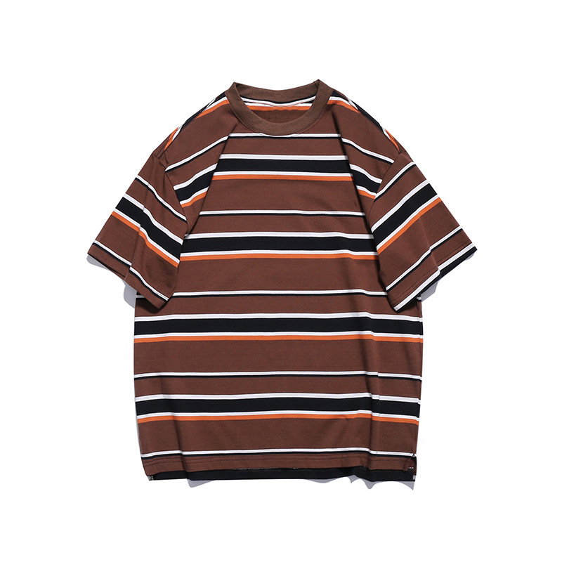 トップス Horizontal Striped Tee / black striped 100% cotton striped t-shirt - Men | MANGO USA