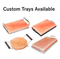 Briques de sel rose de l'Himalaya 100% naturelles - Pour sauna, cuisson au barbecue, grillades et service
