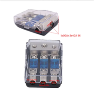 Bloc porte-fusibles ANL avec borne en cuivre et couvercle en plastique pour amplificateur audio de voiture, bateau marin 12V 24V |   Certifié CE