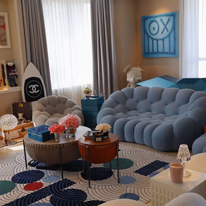 Divano Atunus Unico Panal Curvo Colorido Postmoderno Comodo di Alta <span class=keywords><strong>Moda</strong></span> a 3 Posti Set di Divani a Bolle - Product Image 5