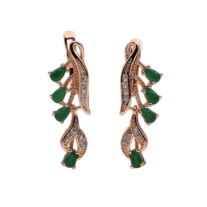 Pendientes colgantes largos <span class=keywords><strong>de</strong></span> estilo Vintage para mujer, <span class=keywords><strong>Monopoly</strong></span> transfronterizo, chapado en oro rosa con gotas multicolores con incrustaciones <span class=keywords><strong>de</strong></span> circón - Product Image 1