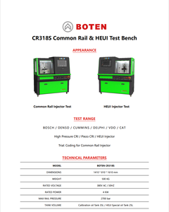 เครื่องทดสอบหัวฉีดคอมมอนเรล CR318S และเครื่องฉีดน้ำมันเชื้อเพลิงบน BOTEN CR318S พร้อมระบบวัดค่าแบบเหนี่ยวนำที่แม่นยำ - Product Image 1