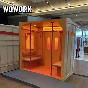 WOWORK Cabine téléphonique vintage en métal de style britannique, cabine photo amovible et détachable, toile de fond pour événements et boutiques - Product Image 4