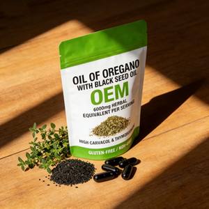 Huile d'origan certifiée ISO en vrac, à base de carvacrol, favorise la santé intestinale et la défense immunitaire, capsules molles végétaliennes pour adultes - Product Image 3