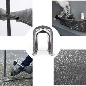 Refugio Carpa Portátil <span class=keywords><strong>de</strong></span> Tela Impermeable 600D para Motocicleta con Cubierta Impermeable y Estructura <span class=keywords><strong>de</strong></span> Metal para <span class=keywords><strong>Moto</strong></span> y Bicicleta - Product Image 3