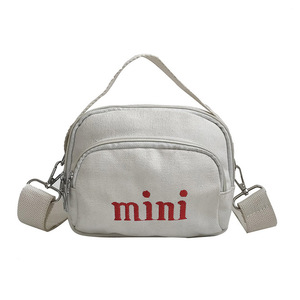 Sac fourre-tout en toile rayé simple et polyvalent pour enfants, jeunes et femmes, mini sac de shopping en toile, vente en gros, mini sac fourre-tout pour femmes - Product Image 1