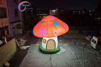 Maison gonflable en forme de champignon, thème conte de fées, pour fêtes d'enfants et décoration de terrain de jeux