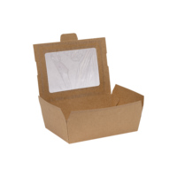Boîtes d'emballage personnalisées en carton kraft jetables pour salades de fruits, à emporter, pour la restauration, assortiment pour la fraîcheur des aliments musulmans