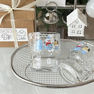 Christmas Snowman Crystal Glass Cup High Transparency Cartoon Style Juice Cup Couple Breakfast Milk Office Coffee Use - Product Image 3