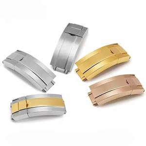 Boucle de bracelet de montre 16mm 18mm pour Rolex <span class=keywords><strong>Submariner</strong></span> GMT Master Daytona Water Ghost Fermoir de sécurité pliant en métal en <span class=keywords><strong>acier</strong></span> inoxydable - Product Image 6
