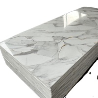 Panneaux muraux en PVC effet marbre, revêtement UV, imperméables, imitation marbre pour décoration murale intérieure