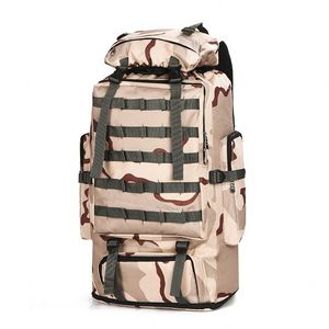 Mochila de exterior de 100L para hombre y mujer con diseño de camuflaje, cierre de cremallera de gran capacidad para tienda, Camping, senderismo, Viajes - Product Image 2