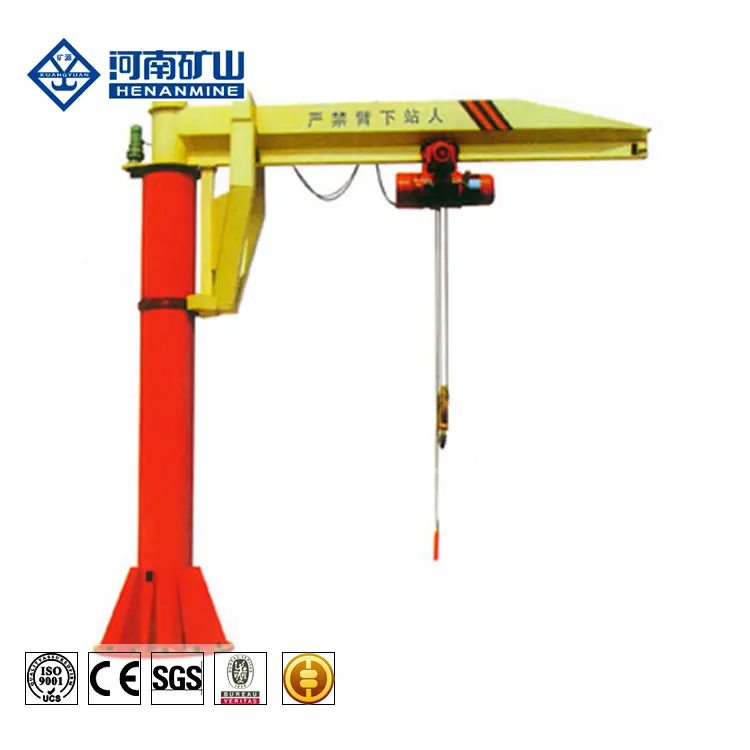 Pasokan pabrik 2 Ton 3 Ton Jib Crane tugas berat kolom tetap rotasi 360 derajat Jib Crane