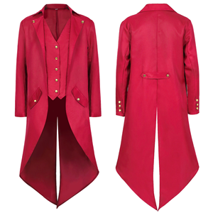 Traje gótico Steampunk largo victoriano para hombre, traje Retro, chaqueta con pajarita, golondrina <span class=keywords><strong>de</strong></span> un solo pecho para adultos - Product Image 5